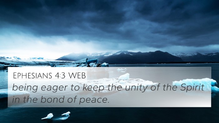 Ephesians 4:3 WEB Bible Verse Image