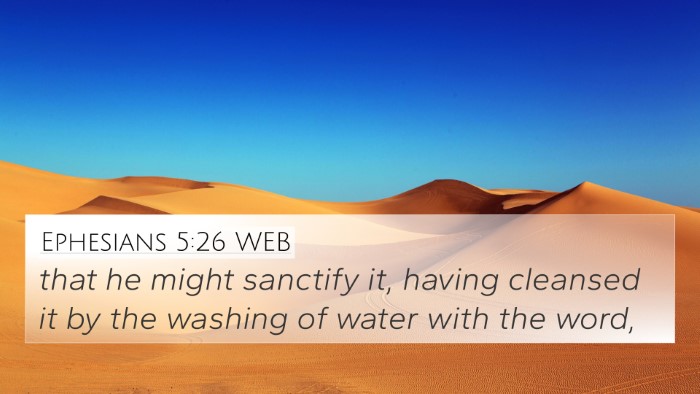 Ephesians 5:26 WEB Bible Verse Image