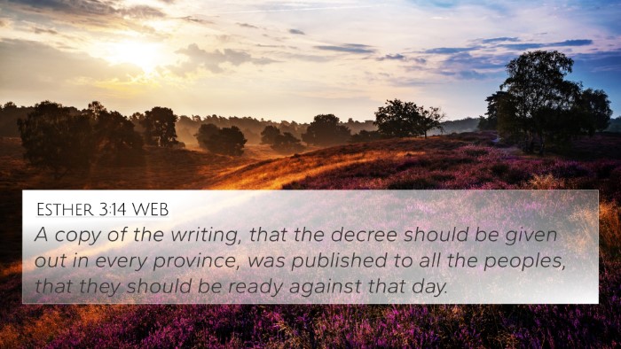 Esther 3:14 WEB Bible Verse Image