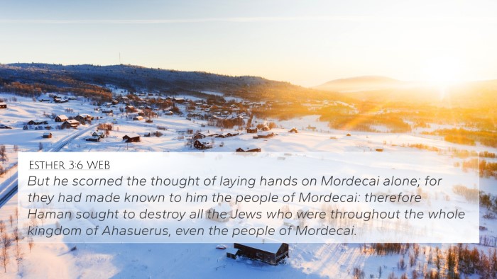 Esther 3:6 WEB Bible Verse Image