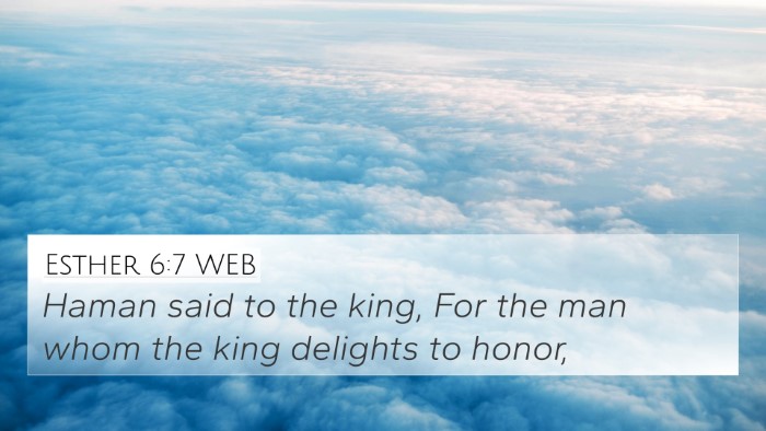 Esther 6:7 WEB 4K Wallpaper - Haman said to the king, For the man whom the king - 4K Wallpaper Bible Verse
