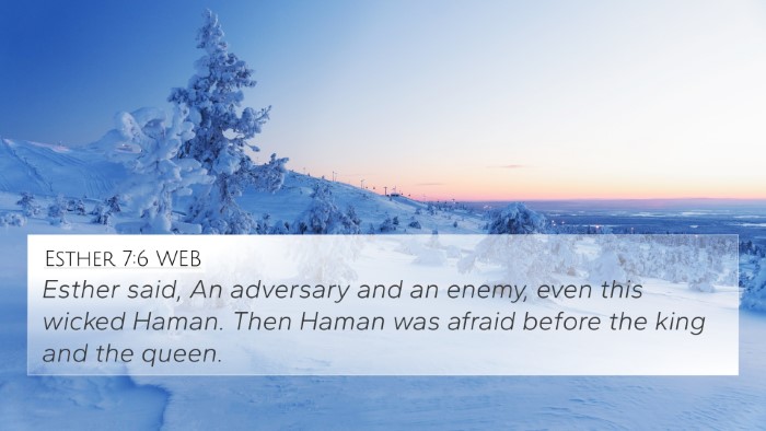 Esther 7:6 WEB Bible Verse Image
