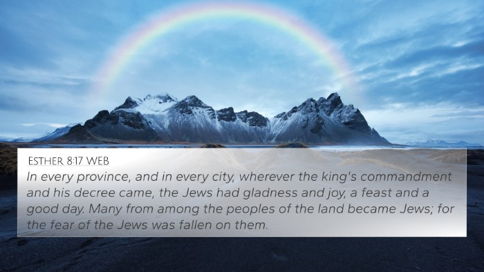 Esther 8:17 WEB Bible Verse Image