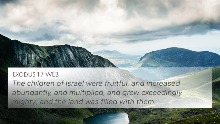 Exodus 1:7 WEB Bible Verse Image