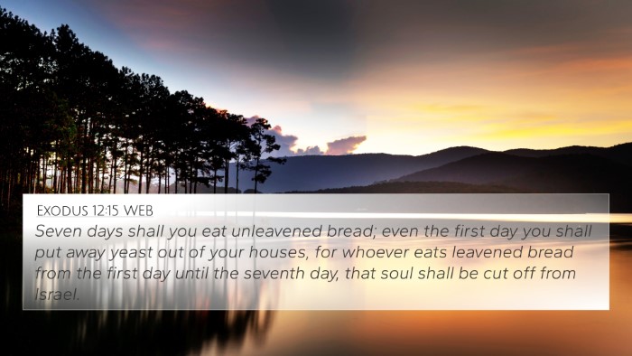 Exodus 12:15 WEB Bible Verse Image