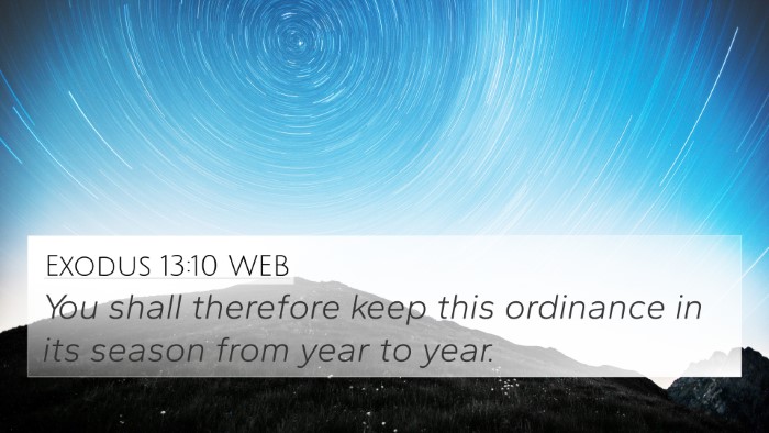 Exodus 13:10 WEB Bible Verse Image