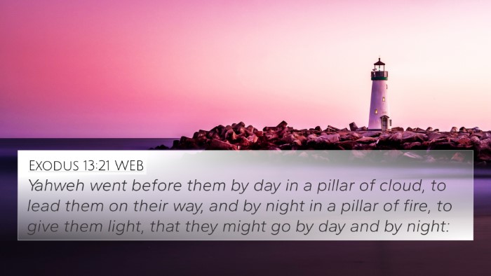Exodus 13:21 WEB Bible Verse Image