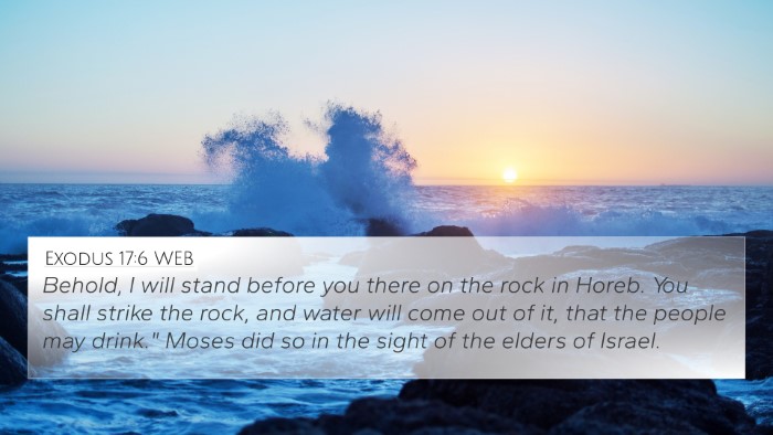 Exodus 17:6 WEB Bible Verse Image