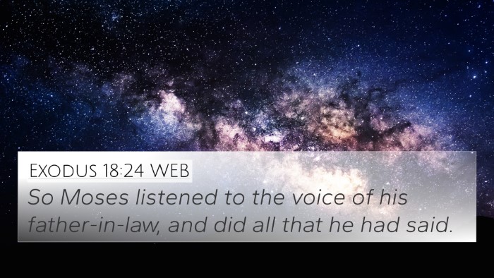 Exodus 18:24 WEB Bible Verse Image