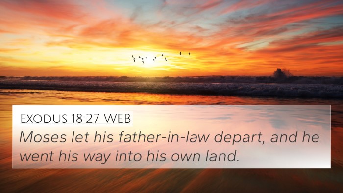 Exodus 18:27 WEB Bible Verse Image