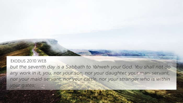 Exodus 20:10 WEB Bible Verse Image