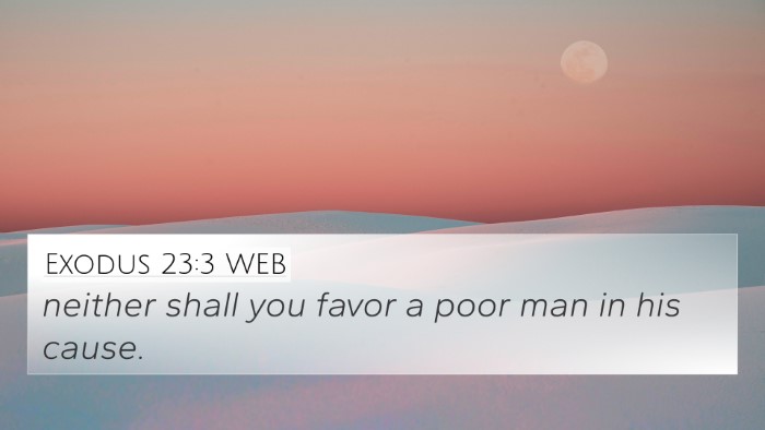 Exodus 23:3 WEB 4K Wallpaper - neither shall you favor a poor man in his - 4K Wallpaper Bible Verse