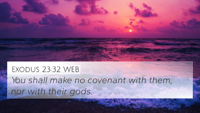 Exodus 23:32 WEB Bible Verse Image