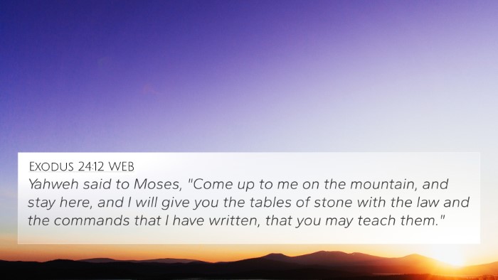 Exodus 24:12 WEB Bible Verse Image