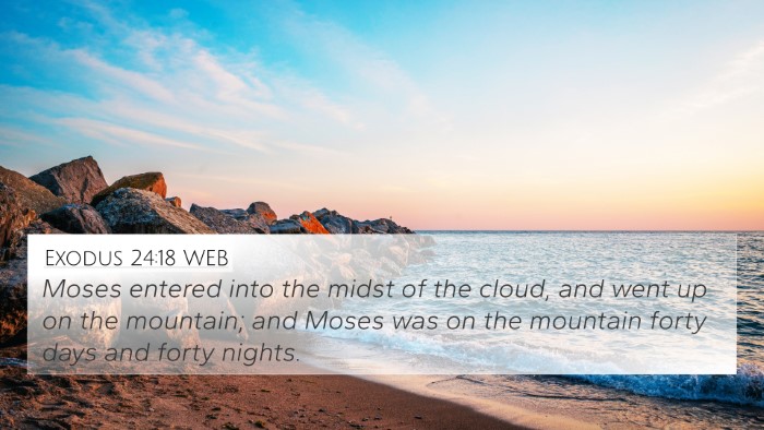 Exodus 24:18 WEB Bible Verse Image
