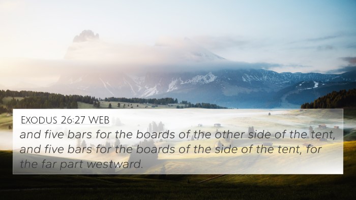 Exodus 26:27 WEB Bible Verse Image