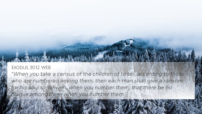 Exodus 30:12 WEB Bible Verse Image