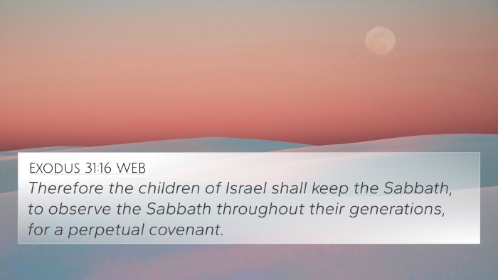 Exodus 31:16 WEB 4K Wallpaper - Therefore the children of Israel shall keep the - 4K Wallpaper Bible Verse