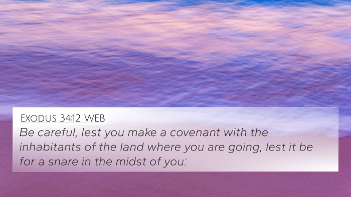 Exodus 34:12 WEB Bible Verse Image