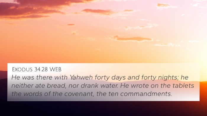 Exodus 34:28 WEB Bible Verse Image