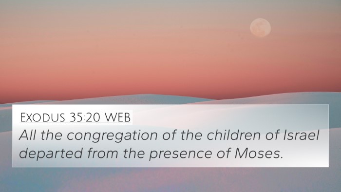 Exodus 35:20 WEB Bible Verse Image