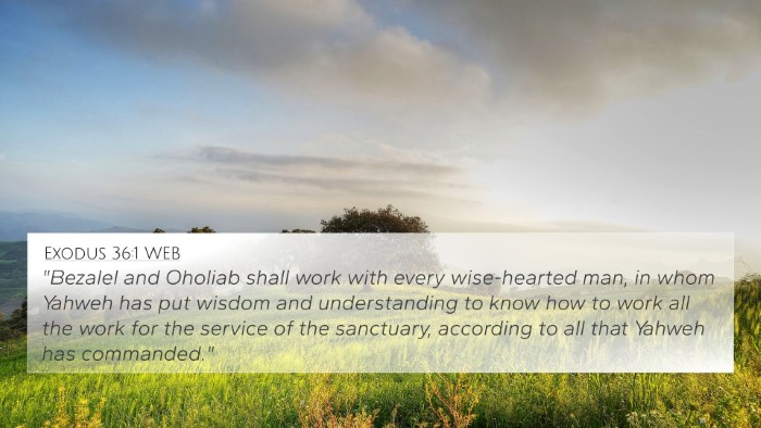 Exodus 36:1 WEB Bible Verse Image