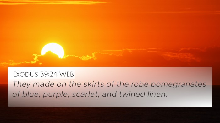 Exodus 39:24 WEB Bible Verse Image