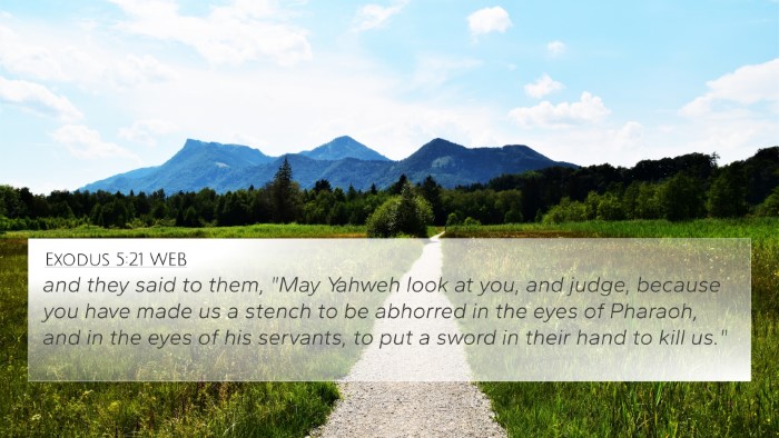 Exodus 5:21 WEB Bible Verse Image