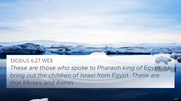Exodus 6:27 WEB Bible Verse Image