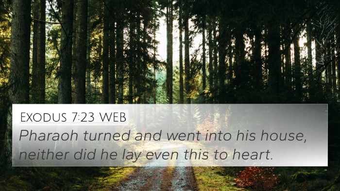 Exodus 7:23 WEB Bible Verse Image
