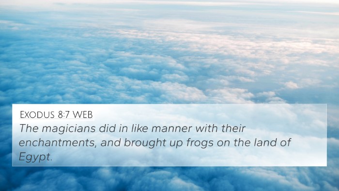 Exodus 8:7 WEB Bible Verse Image