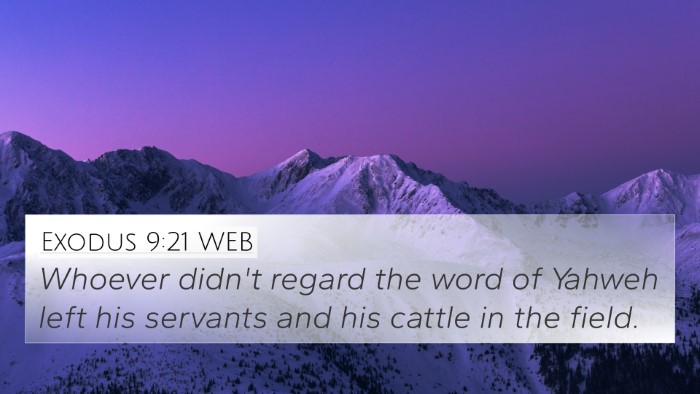 Exodus 9:21 WEB Bible Verse Image