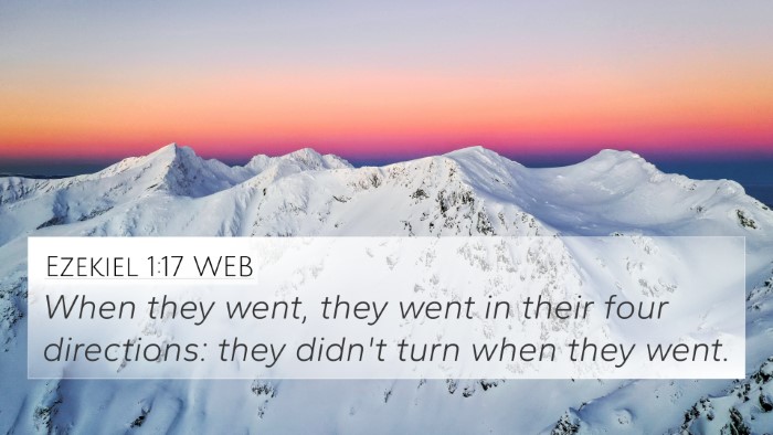 Ezekiel 1:17 WEB Bible Verse Image