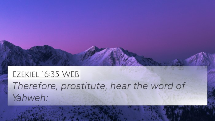 Ezekiel 16:35 WEB 4K Wallpaper - Therefore, prostitute, hear the word of - 4K Wallpaper Bible Verse