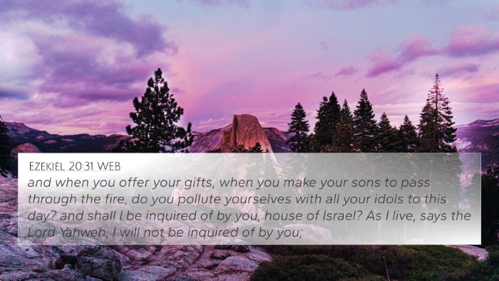 Ezekiel 20:31 WEB Bible Verse Image