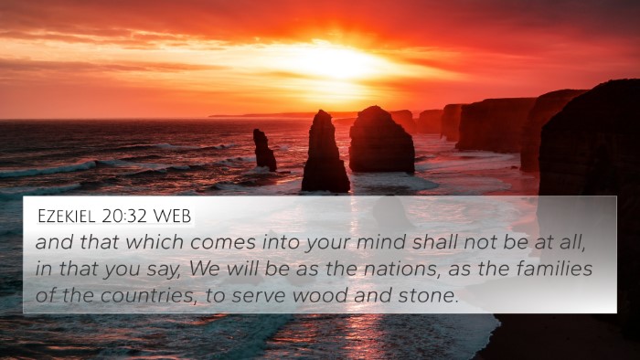 Ezekiel 20:32 WEB Bible Verse Image