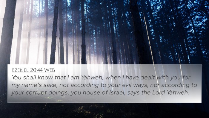 Ezekiel 20:44 WEB Bible Verse Image