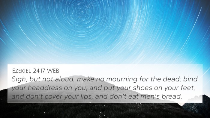 Ezekiel 24:17 WEB 4K Wallpaper - Sigh, but not aloud, make no mourning for the - 4K Wallpaper Bible Verse