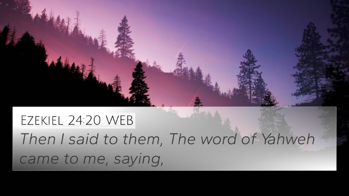 Ezekiel 24:20 WEB 4K Wallpaper - Then I said to them, The word of Yahweh came to - 4K Wallpaper Bible Verse