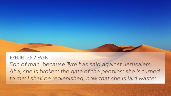 Ezekiel 26:2 WEB Bible Verse Image