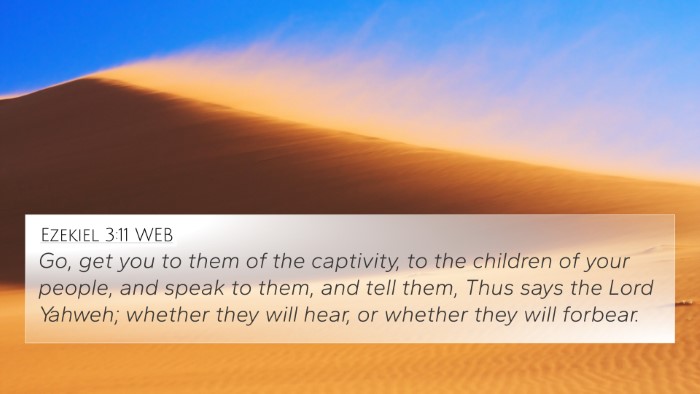 Ezekiel 3:11 WEB Bible Verse Image