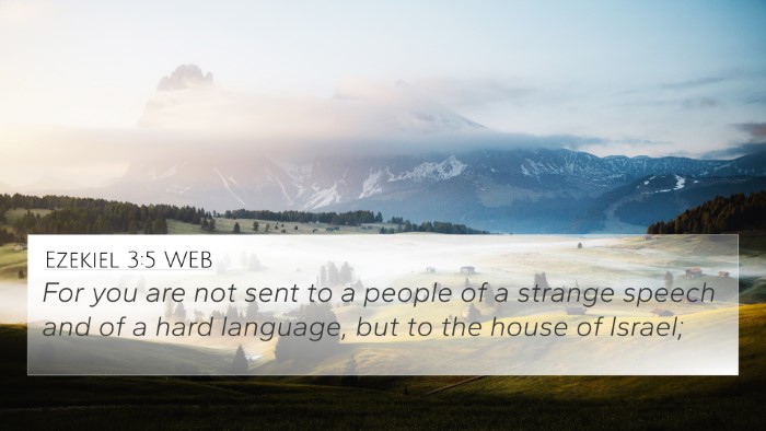 Ezekiel 3:5 WEB Bible Verse Image