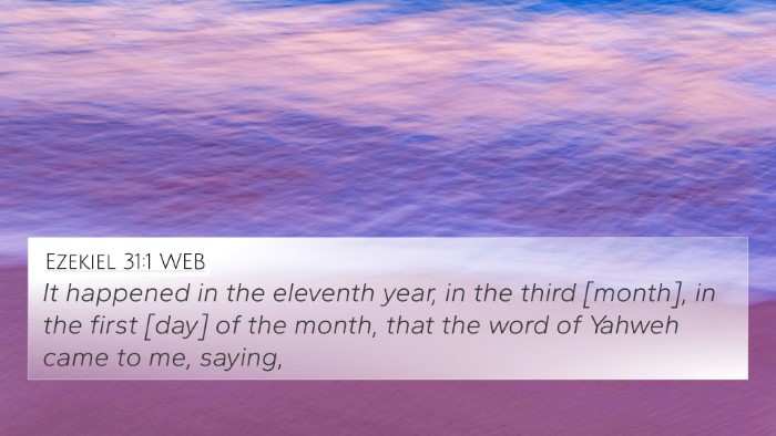 Ezekiel 31:1 WEB Bible Verse Image