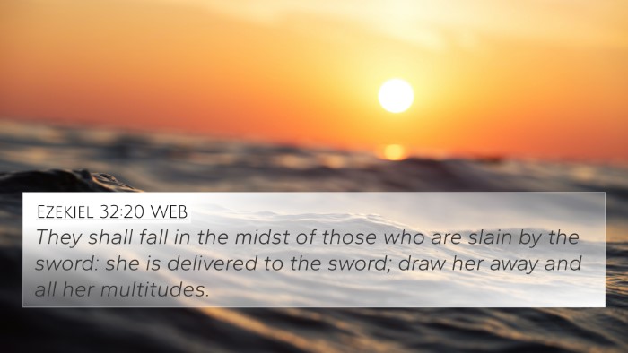 Ezekiel 32:20 WEB Bible Verse Image