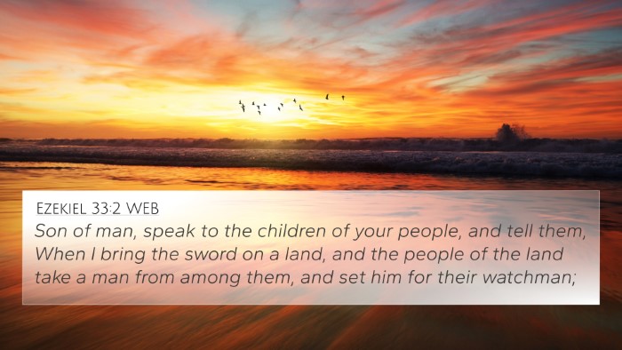 Ezekiel 33:2 WEB Bible Verse Image