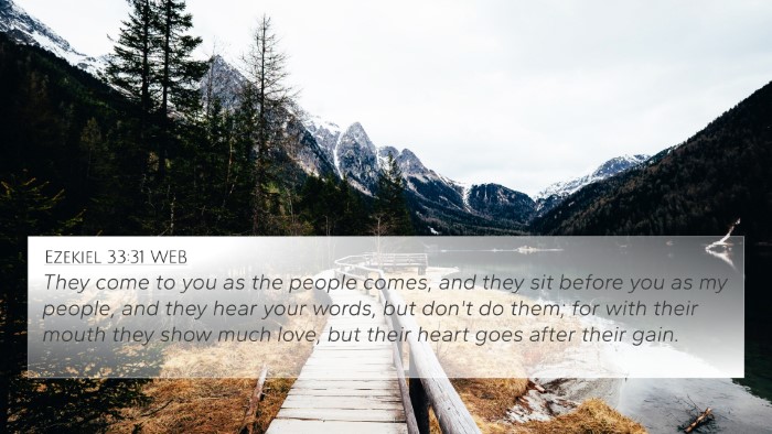 Ezekiel 33:31 WEB Bible Verse Image