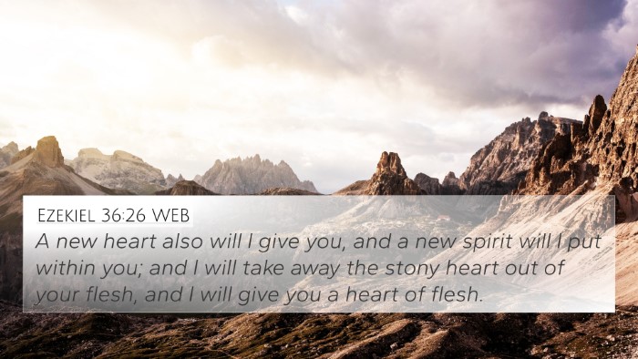Ezekiel 36:26 WEB Bible Verse Image