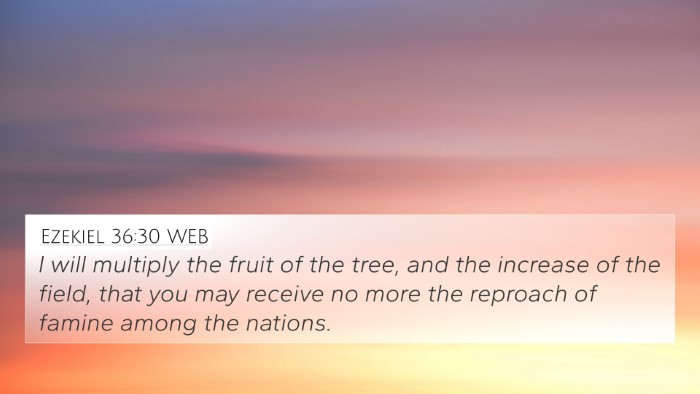 Ezekiel 36:30 WEB 4K Wallpaper - I will multiply the fruit of the tree, and the - 4K Wallpaper Bible Verse