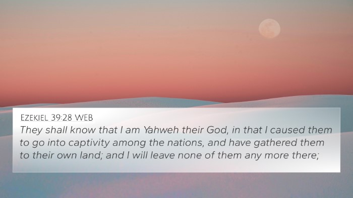Ezekiel 39:28 WEB Bible Verse Image