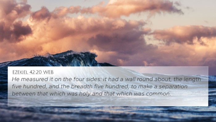 Ezekiel 42:20 WEB Bible Verse Image